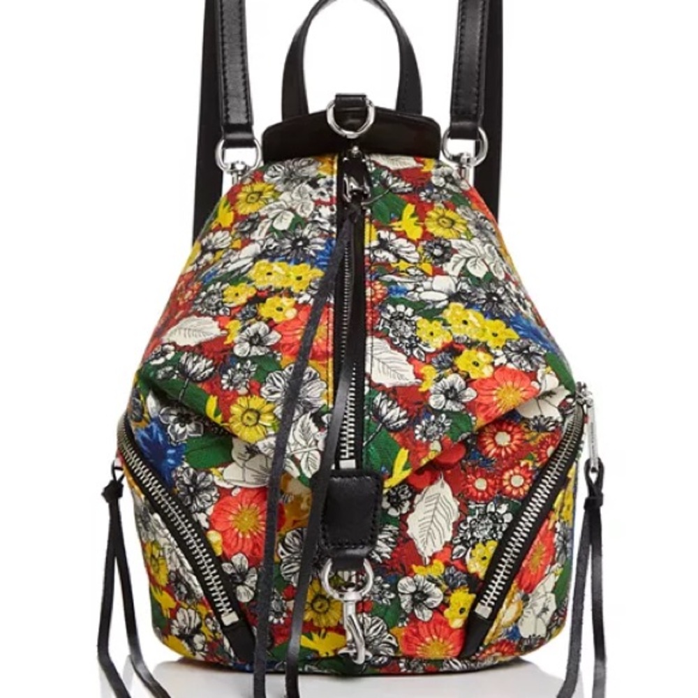 REBECCA MINKOFF Floral Canvas Mini Backpack